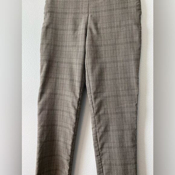 HILARY Radley Business Casual Retro Black Gray Plaid Pull On Ankle Pants Small - Picture 8 of 10